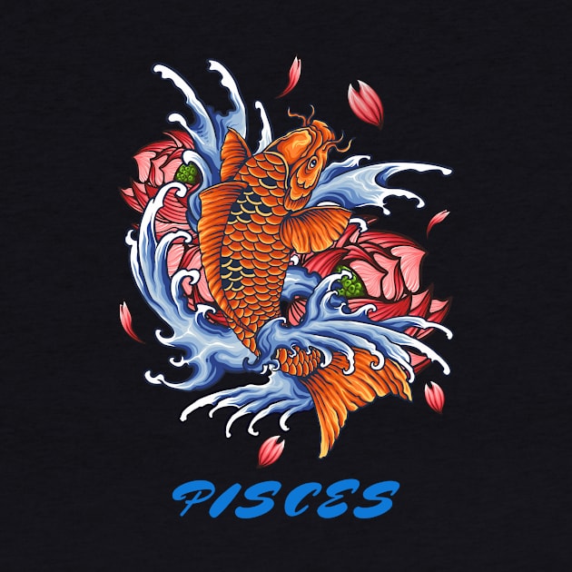 Lovely Pisces zodiac design by MoodsFree